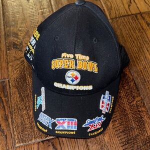 NFL Team Appeal Reebox Black Super Bowl ChampionsVelcro Cap